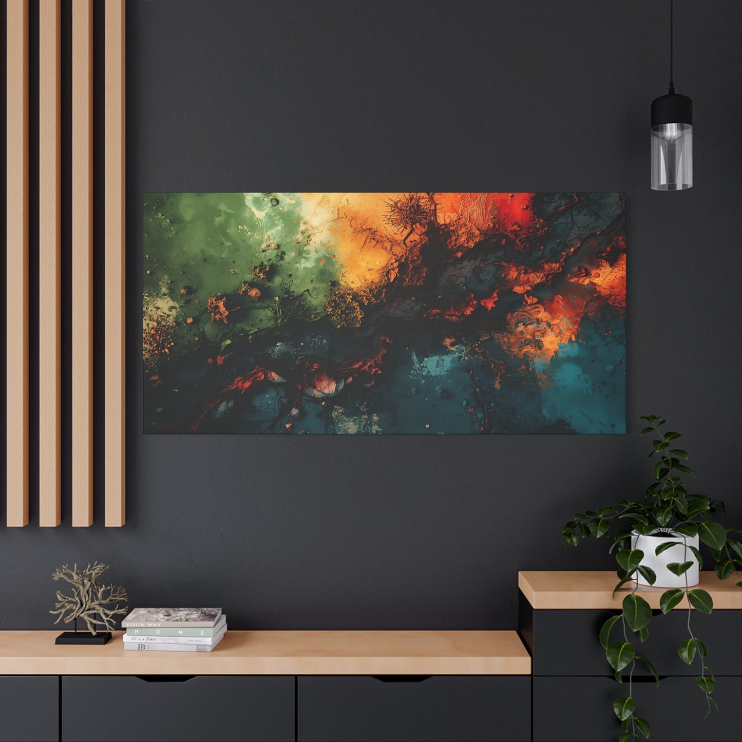 Abstract Nebula Matte Canvas Print — Stretched 1.25" Wall Art