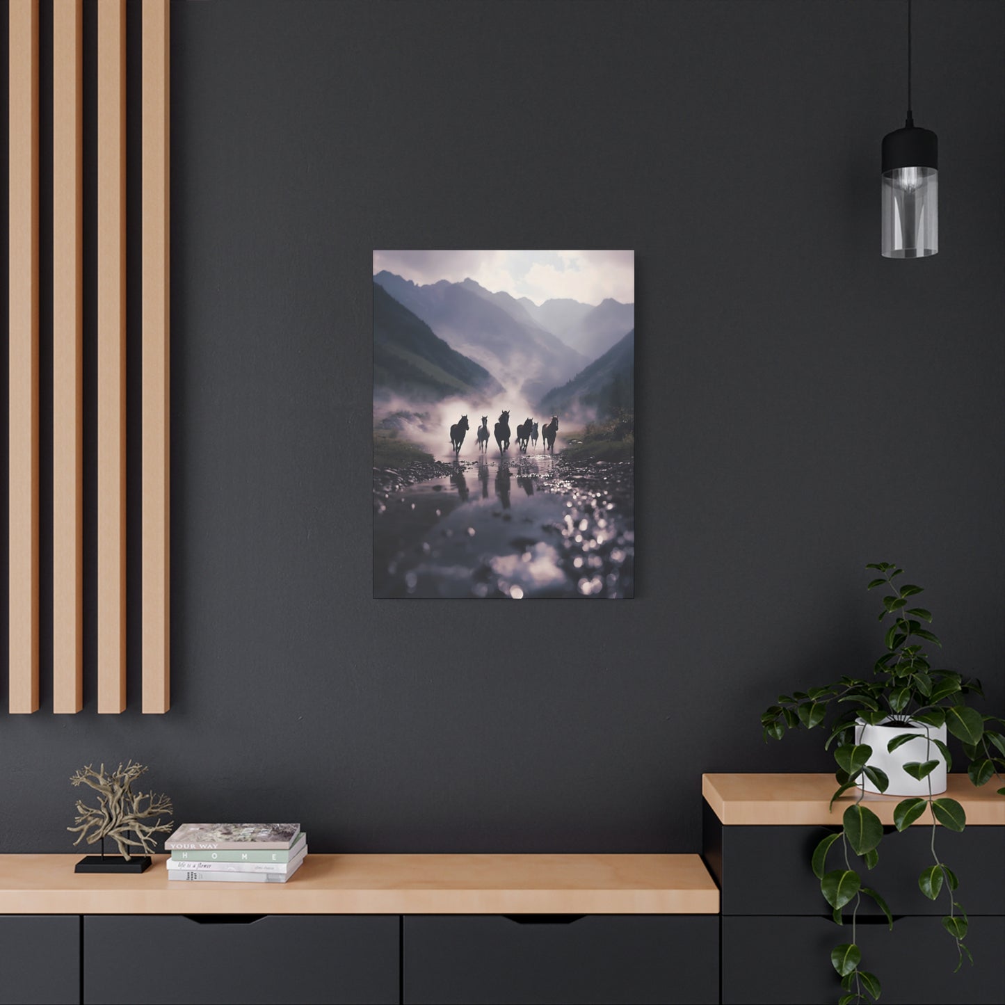 Wild Horse Sunrise Matte Canvas Print — Stretched Wall Art