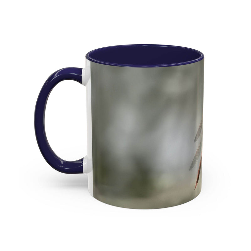 Mug - Pretty Dragonfly Design, White Ceramic