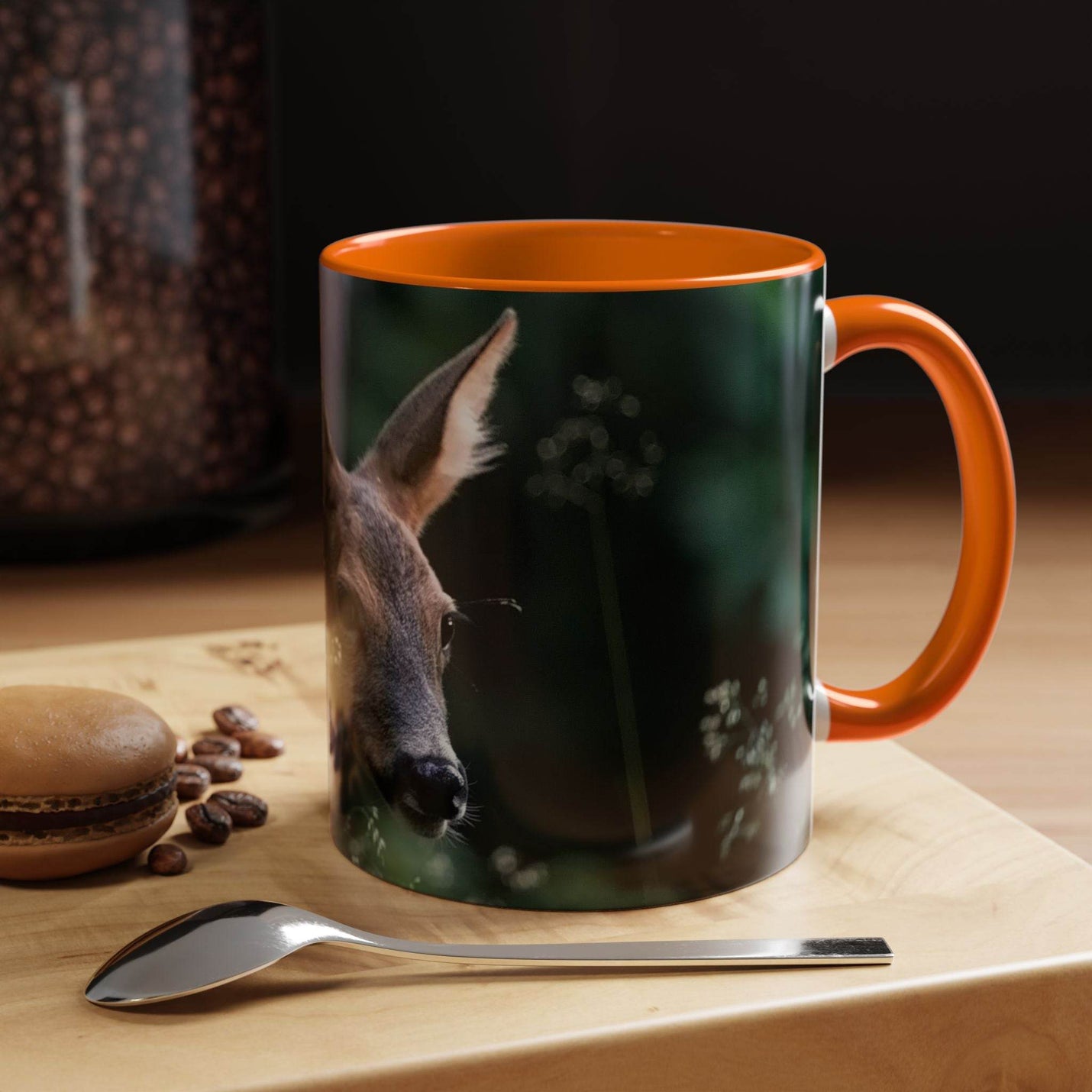 Nature-Inspired Deer Ceramic Mug - A Pretty Print