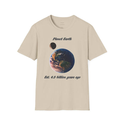 Eco-friendly Planet Earth Graphic T-Shirt for nature lovers, made from ring-spun cotton, featuring Earth Day design.