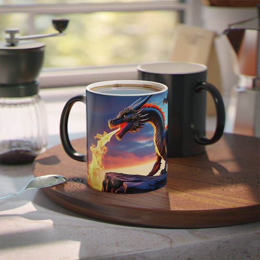 Fantasy Dragon Magic Mug - Enchanting Coffee Cup, Ideal for Gifts, Collectibles, and Home Decor - A Pretty Print