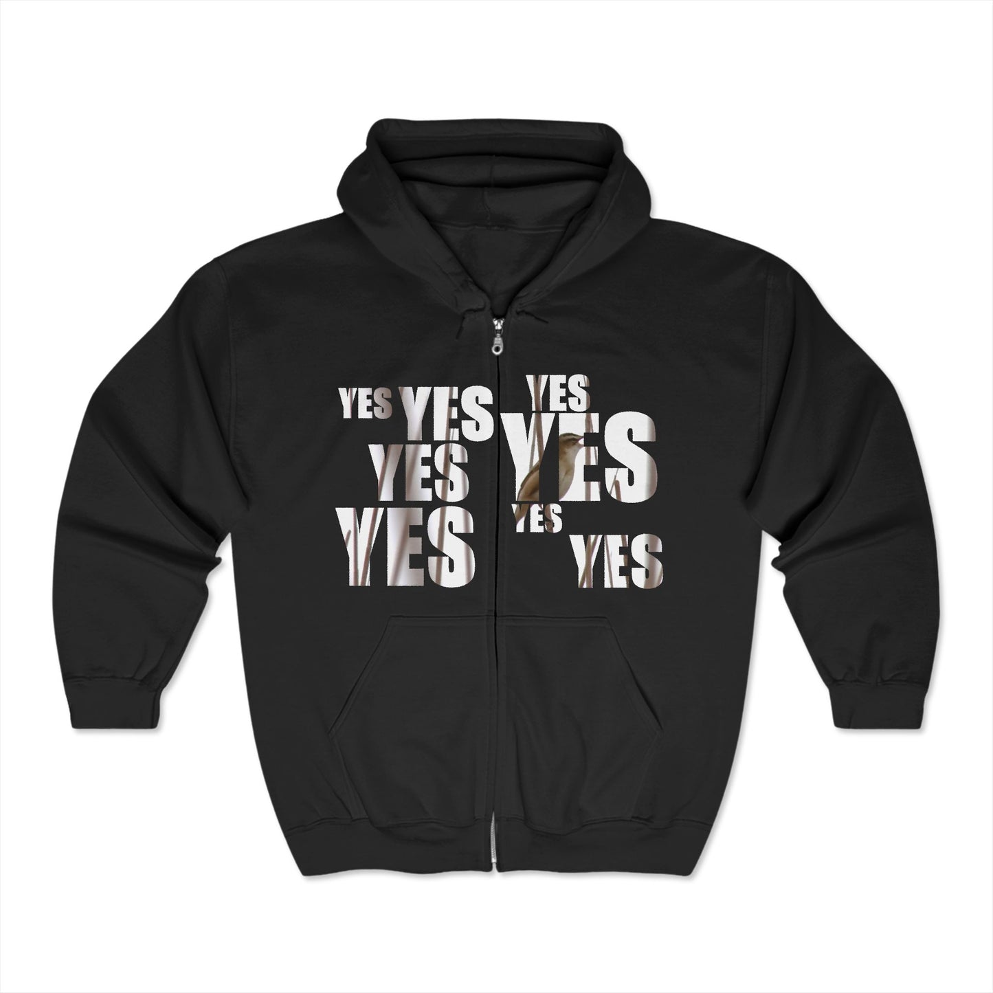 Cozy Unisex Yes and No Print Hoodie Sweatshirt