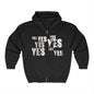 Cozy Unisex Yes and No Print Hoodie Sweatshirt