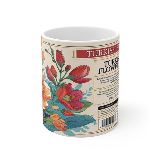 Mug Turkish Flower Tea Ceramic Cup - A Pretty Print