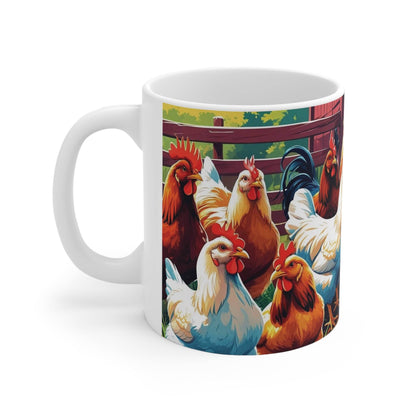 Chicken Mug - Ceramic Coffee Cups - A Pretty Print