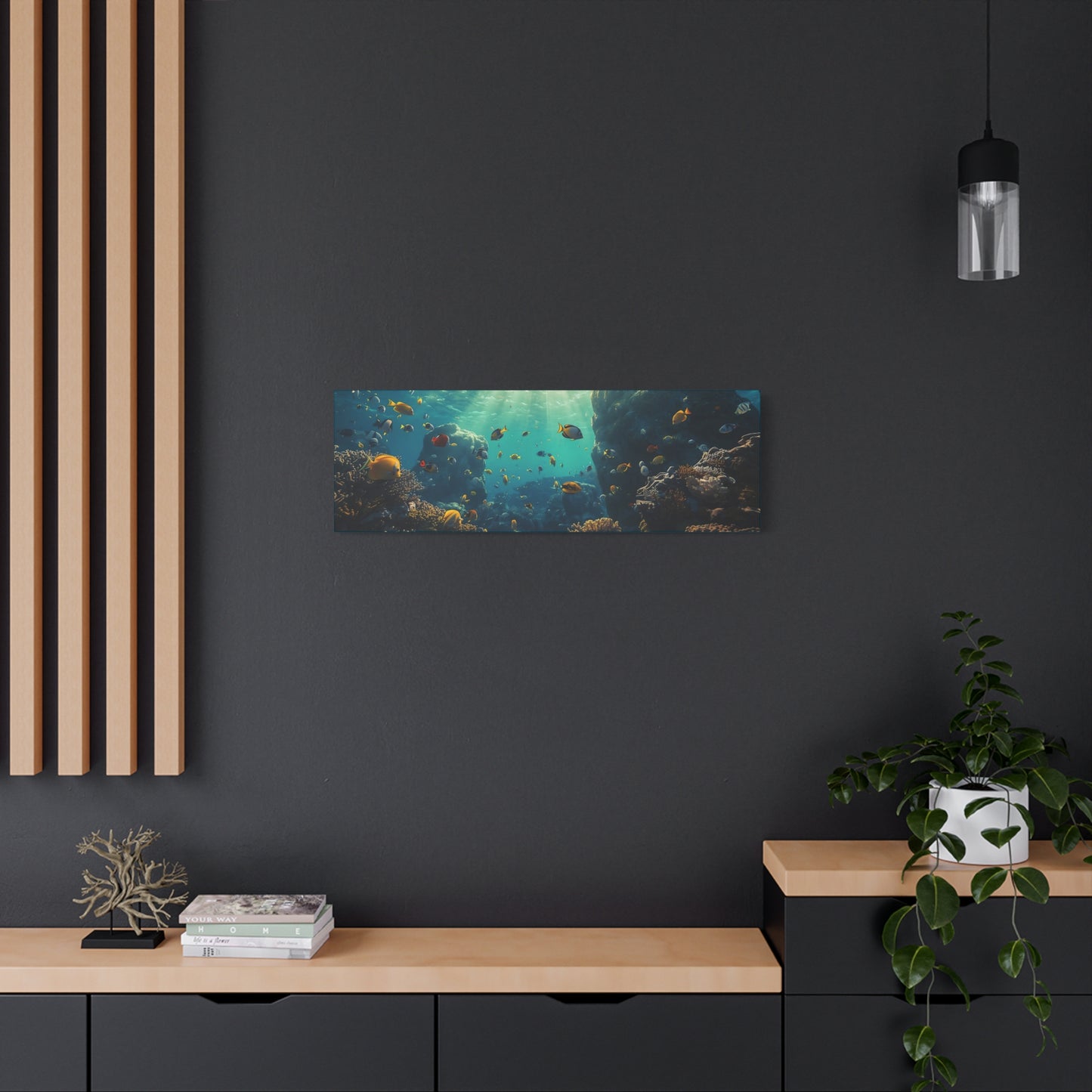 Underwater Reef Panorama Canvas - Tropical Fish Ocean Wall Art