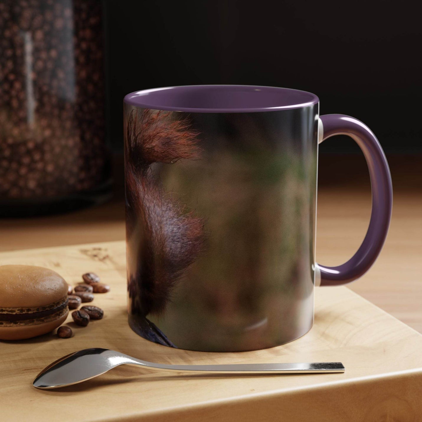 Squirrel Coffee Mug, Cute Animal Mug, Gift for Nature Lovers, Rustic - A Pretty Print