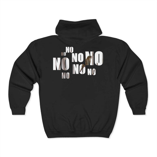 Unisex Heavy Blend™ Yes and No Print Full Zip Hooded Sweatshirt - A Pretty Print