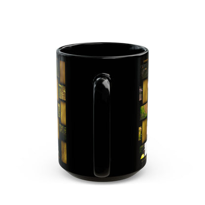 Black Ceramic Mug — Woven nature photos (11oz, 15oz)