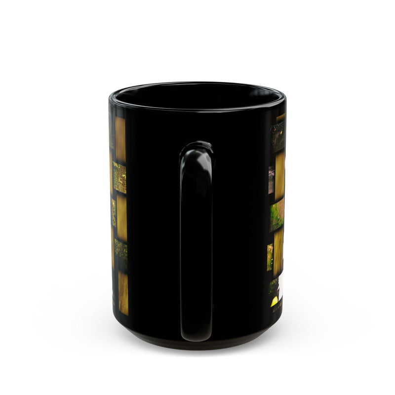 Black Ceramic Mug — Woven nature photos (11oz, 15oz)