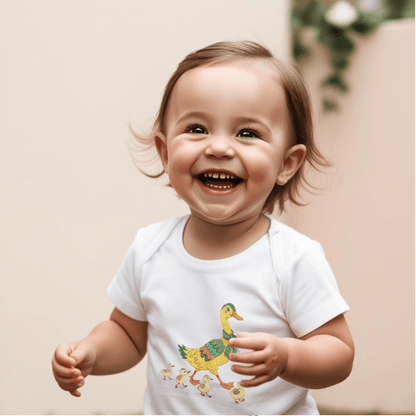 Infant Tee - Mother Duck with Little Ducks Design - A Pretty Print