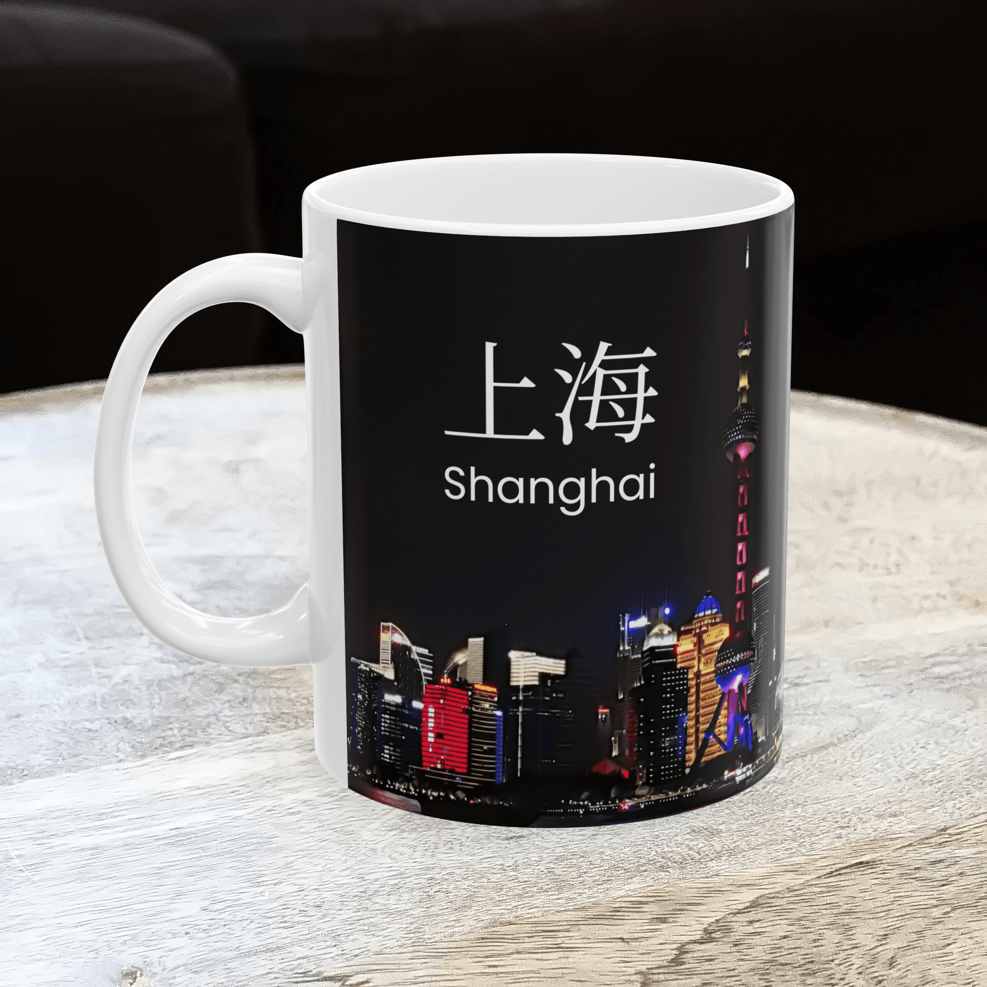 Mug, Shanghai Oriental Pearl Tower 325ml Ceramic Cup Gift, Coffee Tea - A Pretty Print