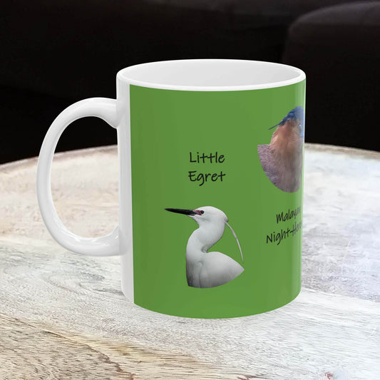 Mug - Heron Mug with Four Species of Herons Found in Taiwan - A Pretty Print