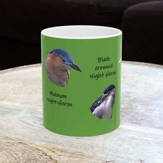Mug - Heron Mug with Four Species of Herons Found in Taiwan - A Pretty Print