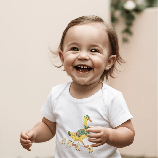 Infant Tee - Mother Duck with Little Ducks Design - A Pretty Print