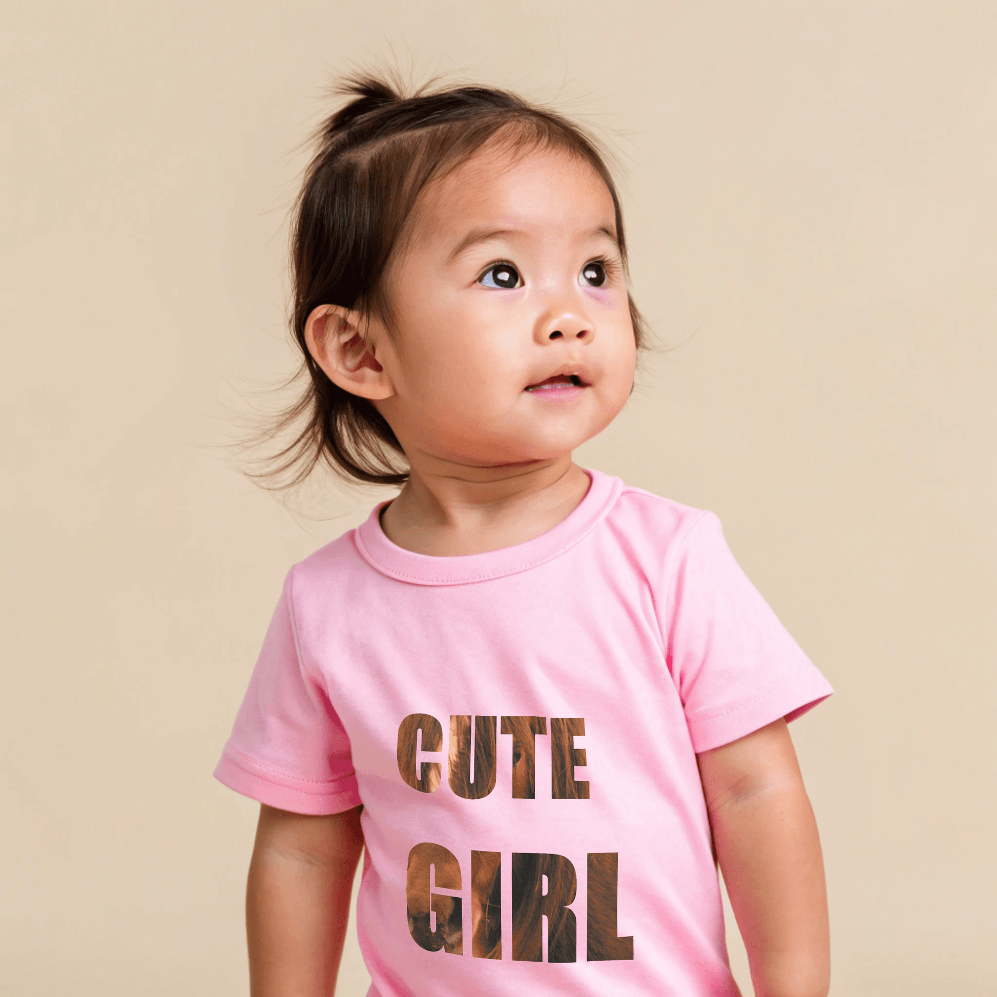Infant Tee, Horse Photo, Cute Girl, Naughty Girl, Baby Shirt, Animal Lover Gift - A Pretty Print