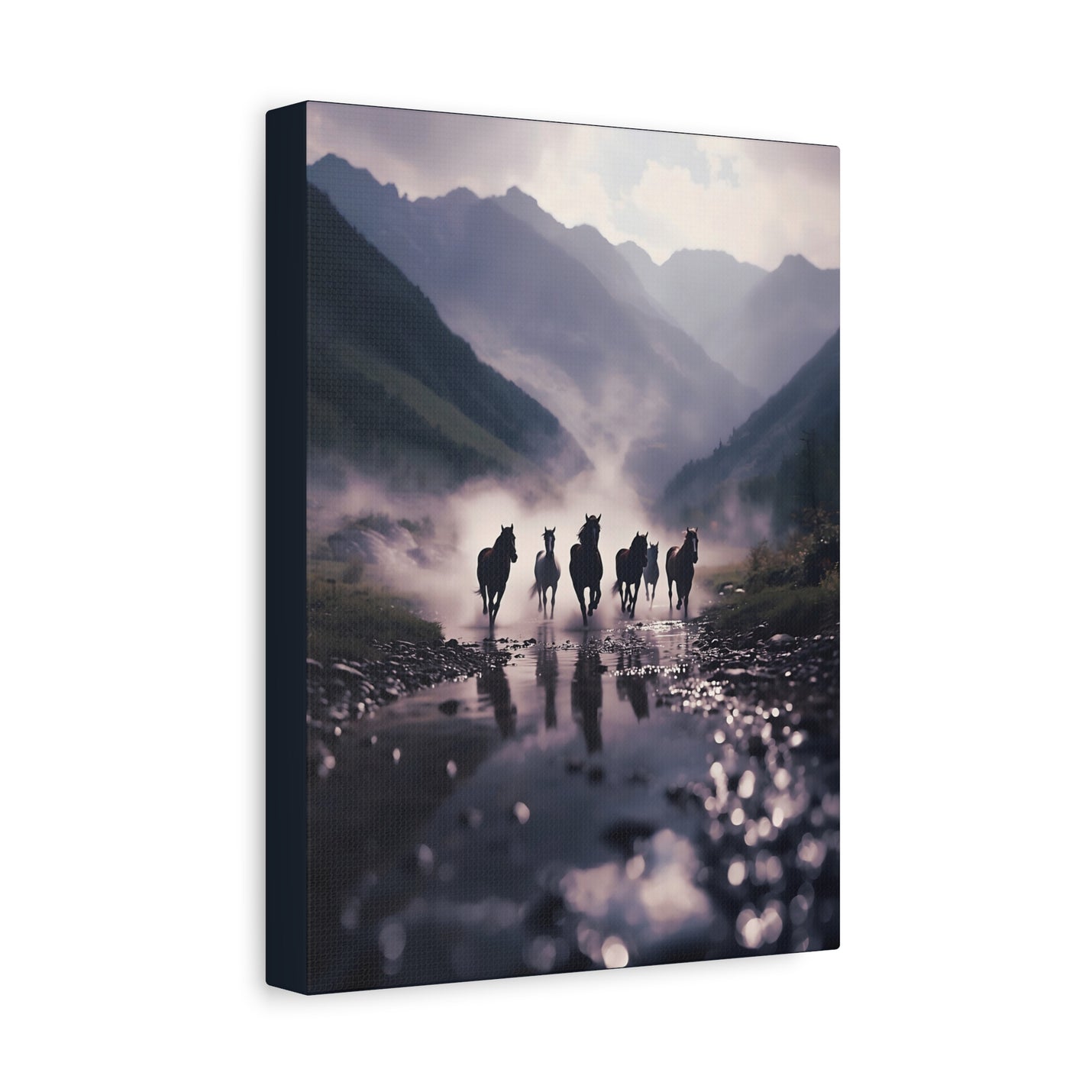 Cinematic stretched wall art canvasafdruk in 9″ x 12″ | 22.86 cm x 30.48 cm with a slender 1.25″ | 3.18 cm deep wooden frame.
