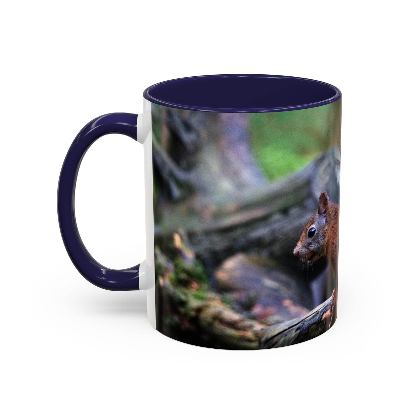 Squirrel Coffee Mug, Cute Animal Mug, Gift for Nature Lovers, Rustic - A Pretty Print