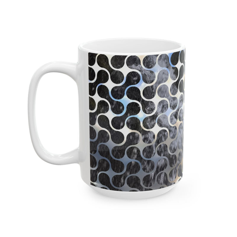 Geometric Swirl Ceramic Coffee Mug (11oz, 15oz)