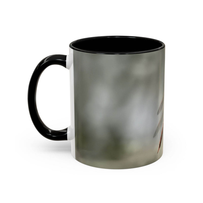 Mug - Pretty Dragonfly Design, White Ceramic