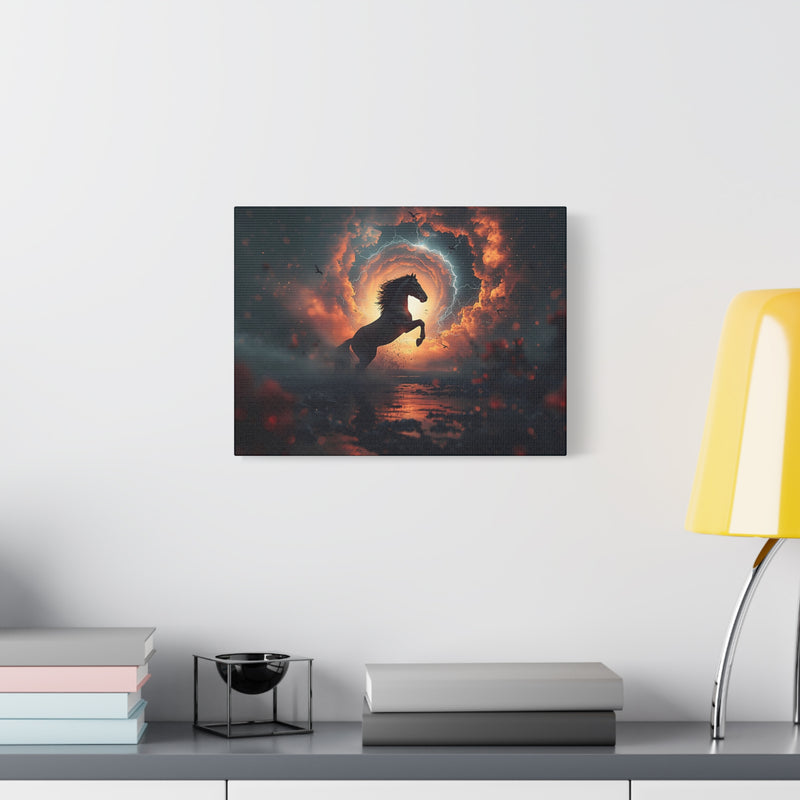 Mystic Stallion Canvas Wall Art - Horse Sunset Fantasy