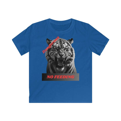 Only For The Brave - Kids Graphic Tee - Youth Tiger 'Dangerous: No Feeding' Tee - A Pretty Print