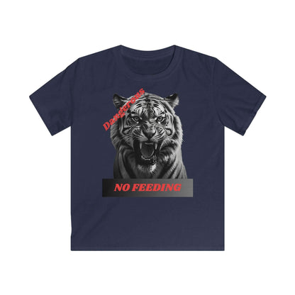 Only For The Brave - Kids Graphic Tee - Youth Tiger 'Dangerous: No Feeding' Tee - A Pretty Print