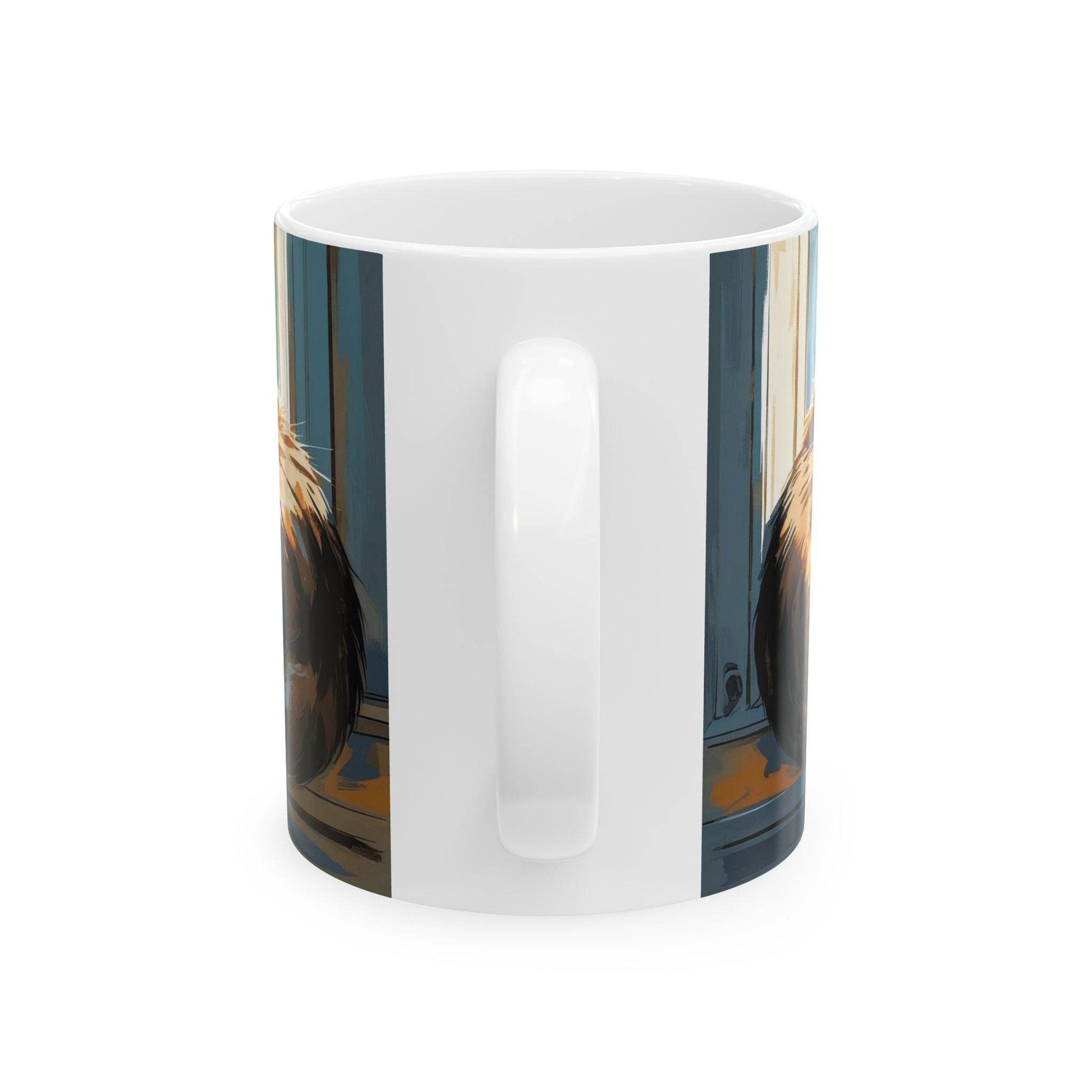 Mug - Three Cats Sleeping on a Windowsill Ceramic Coffee Cups - A Pretty Print