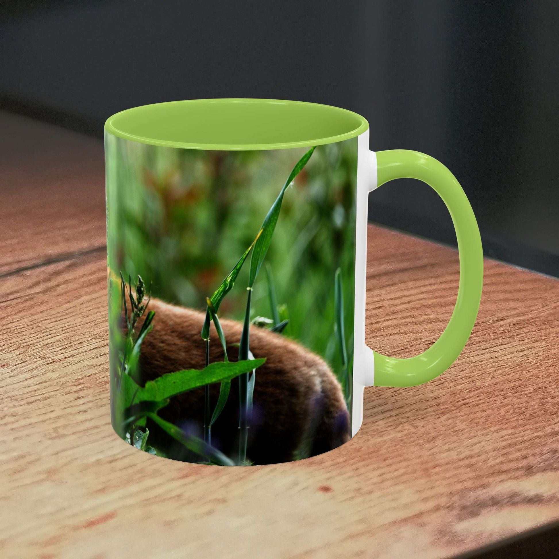 Fox-inspired accent coffee mug with nature design, perfect for wildlife decor and animal lovers.