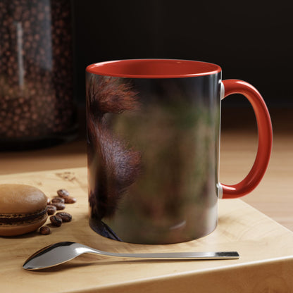 Eichhörnchen Kaffeetasse, Süße Tiertasse, Geschenk für Naturliebhaber, Rustikal