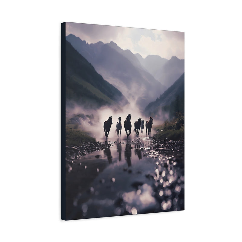 Cinematic stretched wall art canvasafdruk in 18″ x 24″ | 45.72 cm x 60.96 cm with a slender 1.25″ | 3.18 cm deep wooden frame.