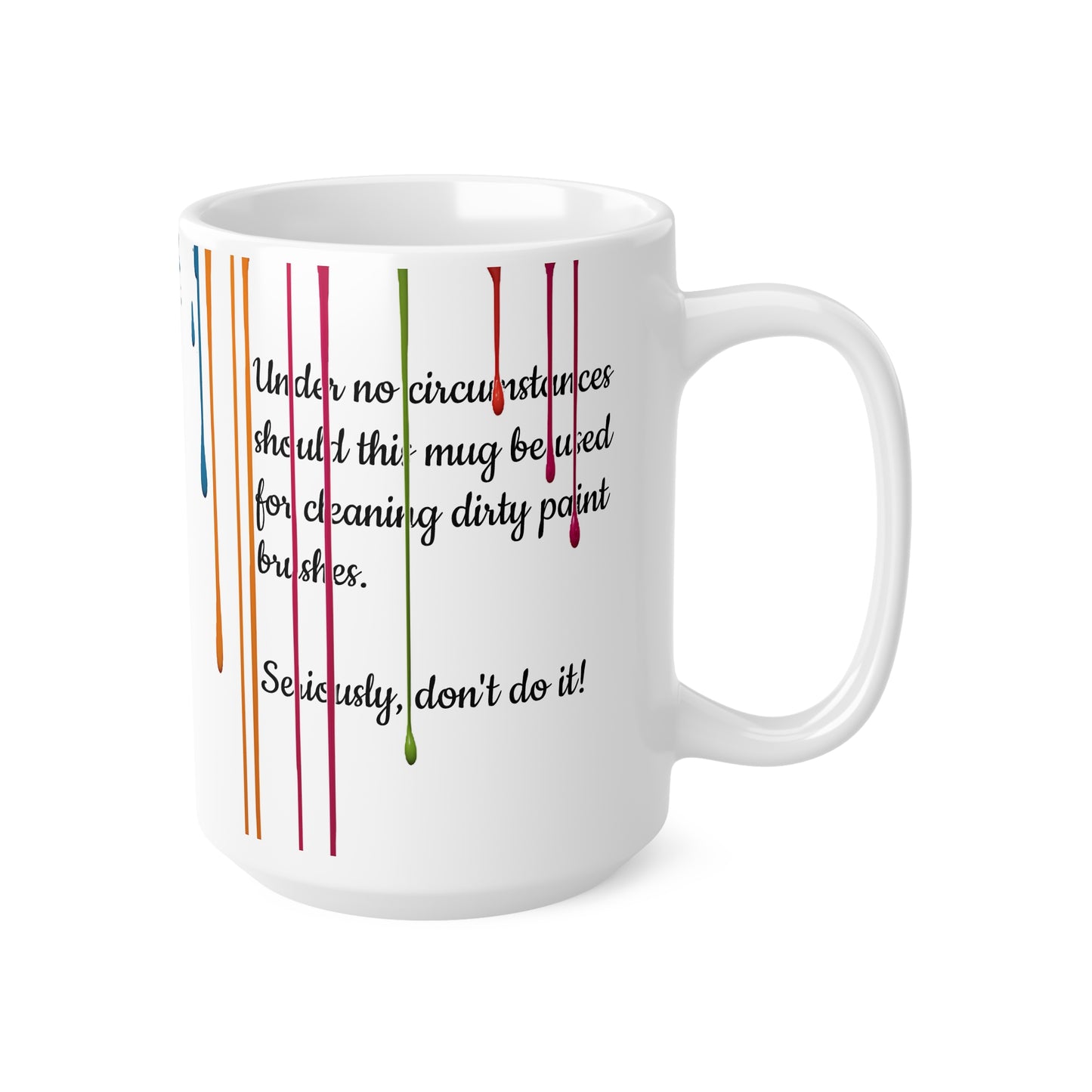 Paint Drips Mug, Ceramic Coffee Cup