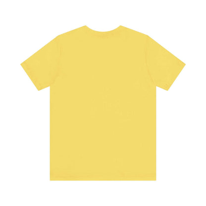 Unisex yellow t-shirt with 'I Be-leaf In Nature' design, eco-friendly fashion for nature lovers.