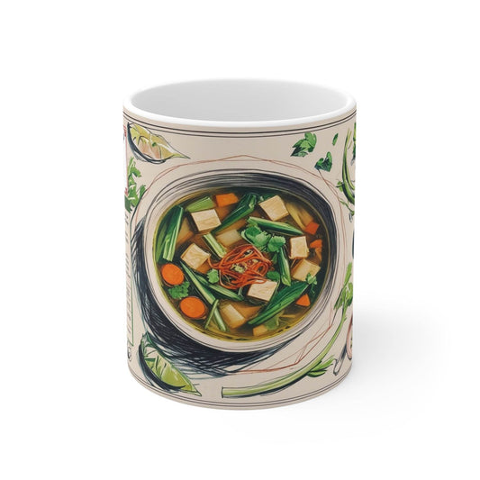 Coffee Cups - Tasty Chinese Vegetable Soup Design - A Pretty Print