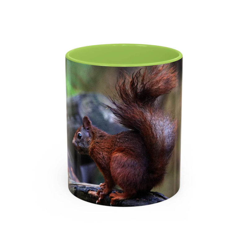 Squirrel Coffee Mug, Cute Animal Mug, Gift for Nature Lovers, Rustic - A Pretty Print