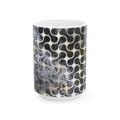 Geometric Swirl Ceramic Coffee Mug (11oz, 15oz)