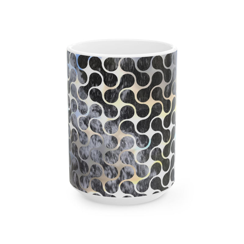 Geometric Swirl Ceramic Coffee Mug (11oz, 15oz)