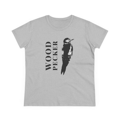 Woodpecker Graphic Tee, Nature Lover Shirt, Casual Women's Shirt, Birdwatching - A Pretty Print