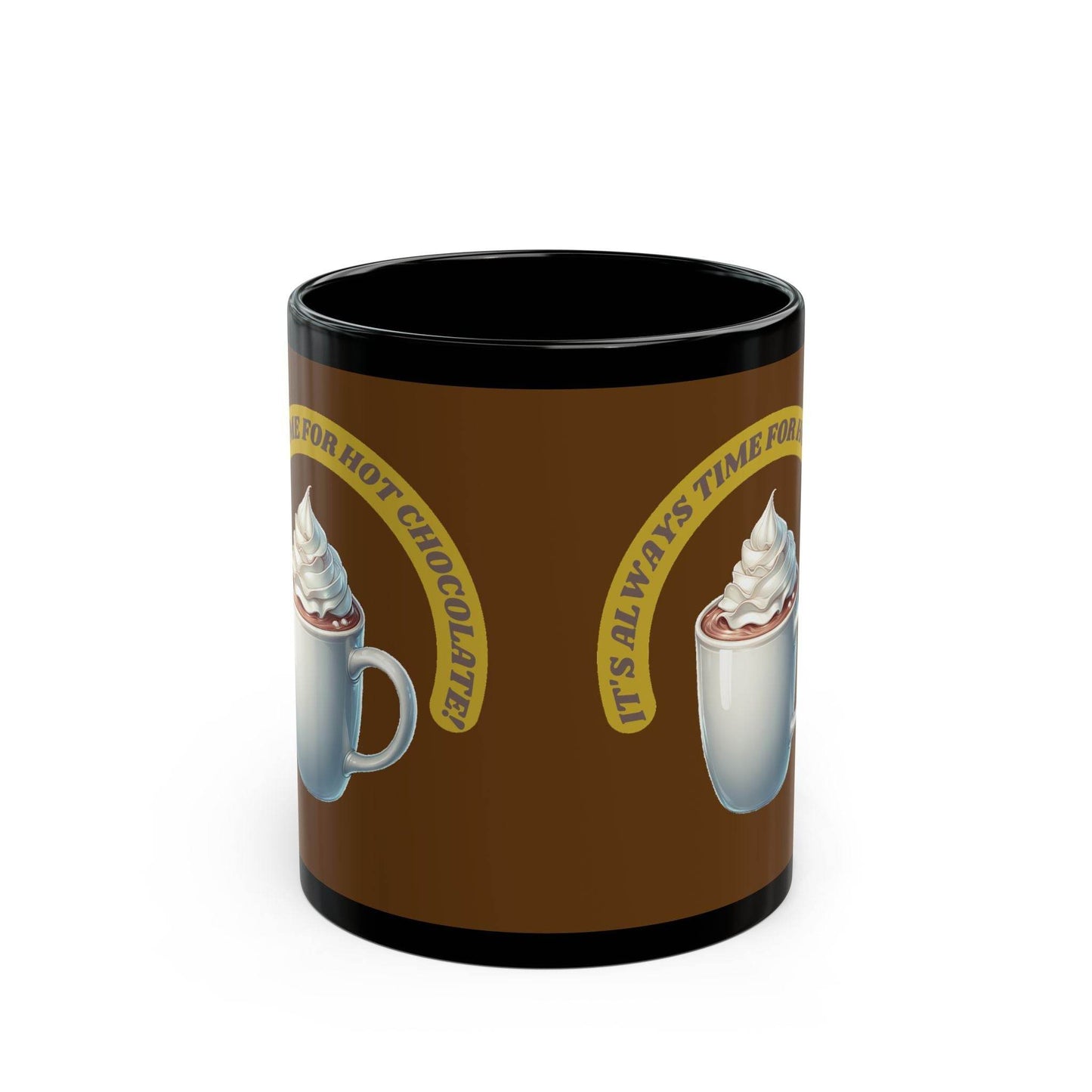 Mug - It's always time for hot chocolate - Black - A Pretty Print