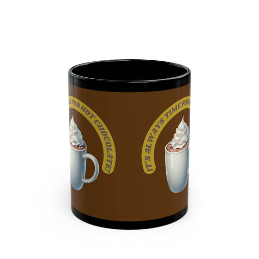 Mug - It's always time for hot chocolate - Black - A Pretty Print