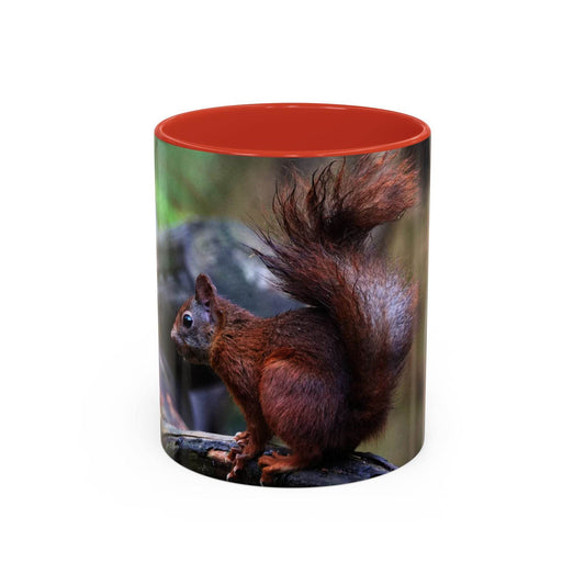 Squirrel Coffee Mug, Cute Animal Mug, Gift for Nature Lovers, Rustic - A Pretty Print