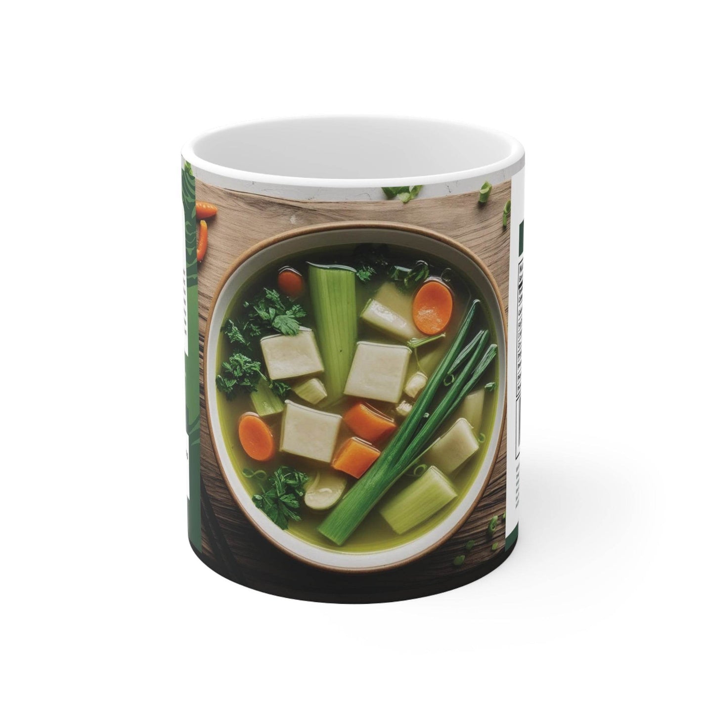 Bunter 325ml Chinesische Gemüsesuppe Kaffeebecher, perfektes originelles Geschirr-Geschenk für Fans der asiatischen Küche.