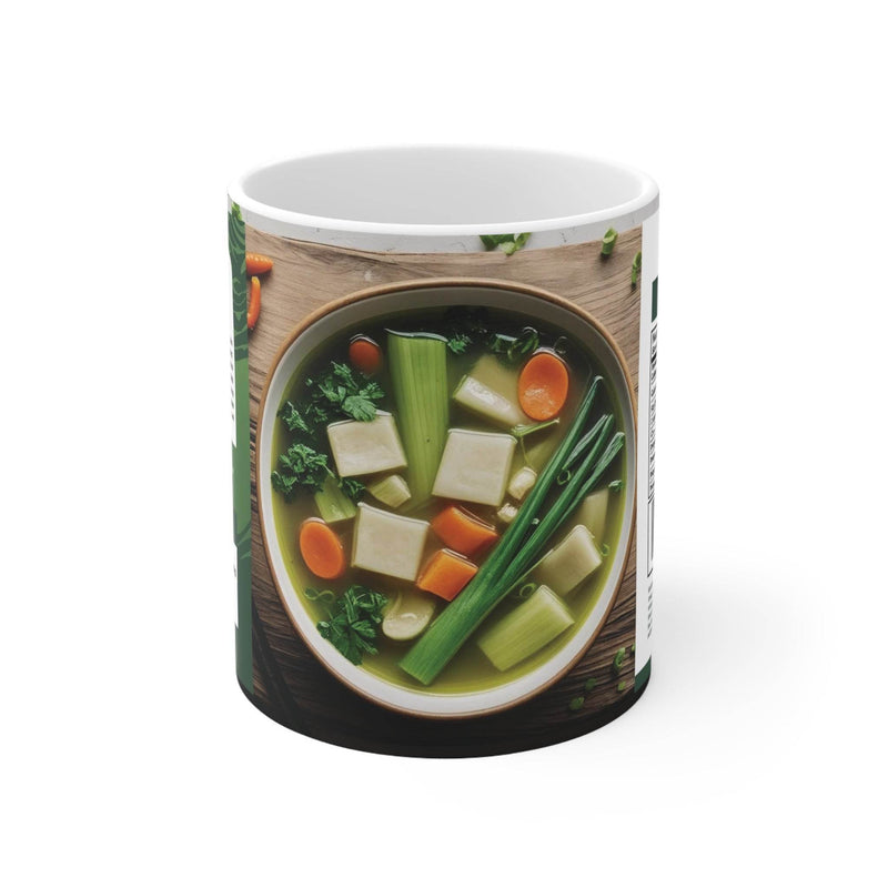 Bunter 325ml Chinesische Gemüsesuppe Kaffeebecher, perfektes originelles Geschirr-Geschenk für Fans der asiatischen Küche.