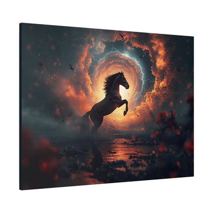 Mystic Stallion Canvas Wall Art - Horse Sunset Fantasy