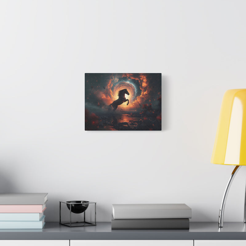 Mystic Stallion Canvas Wall Art - Horse Sunset Fantasy