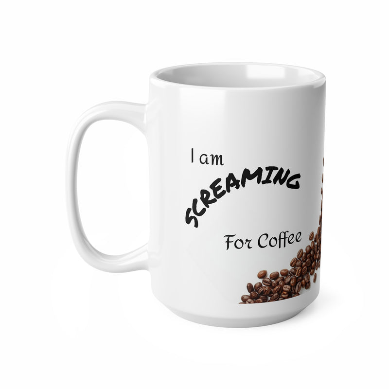 Ich schreie nach Kaffee becher | Kaffeebohnen-Design