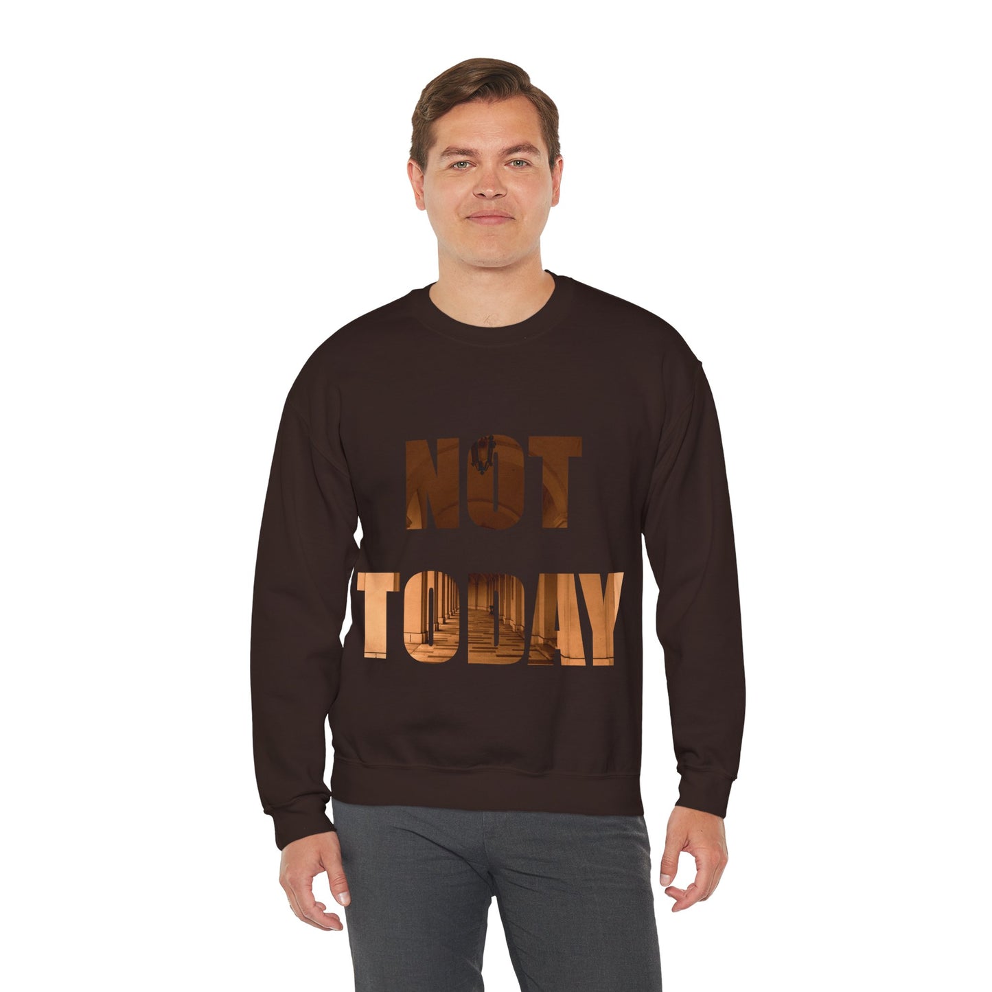 Cozy Unisex Crewneck Sweatshirt - Not today, maybe tomorrow