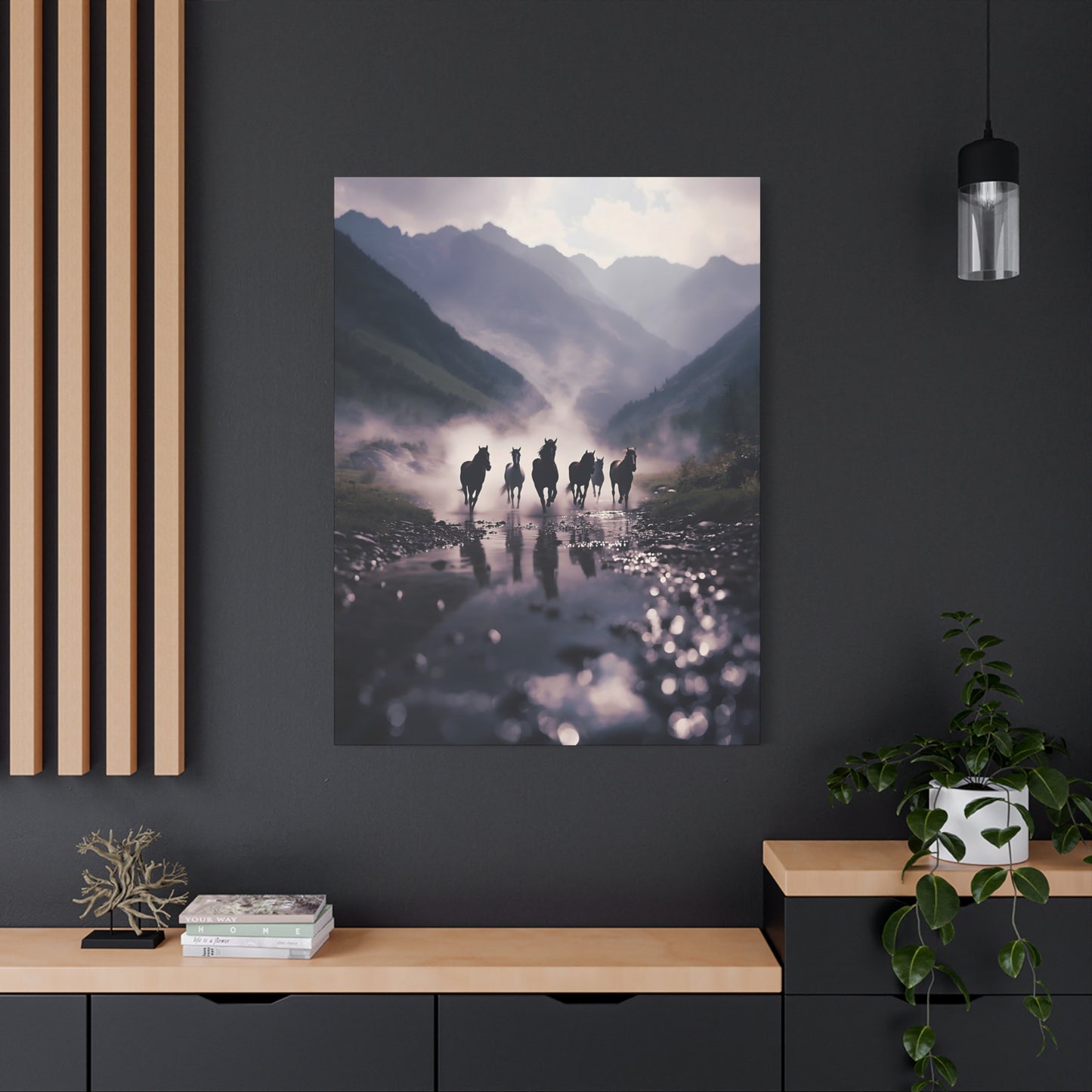 Wild Horse Sunrise Matte Canvas Print — Stretched Wall Art