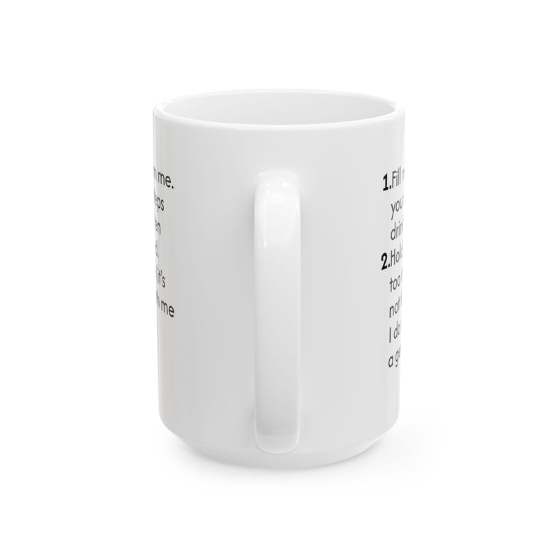 Premium 15oz ceramic cup for coffee, tea, or cocoa, making a smart and humorous gift choice for colleagues and friends.